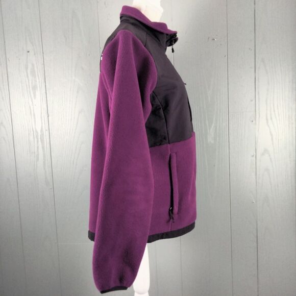 The North Face Denali Jacket Womens M Black Purple Polartec Fleece Full Zip - Picture 10 of 16